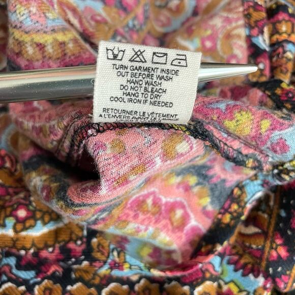 Billabong Gypsy Sol Multi Print Moroccan Paisley Festival Mini Dress womens M - Picture 16 of 17